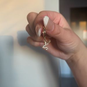 Handmade gold snake hoop earrings